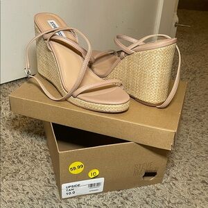 Steve Madden Nude Wedge Sandals